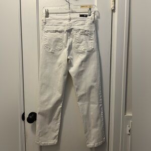 Kut from the Kloth White Amy Crop Straight Leg Jeans Size 0